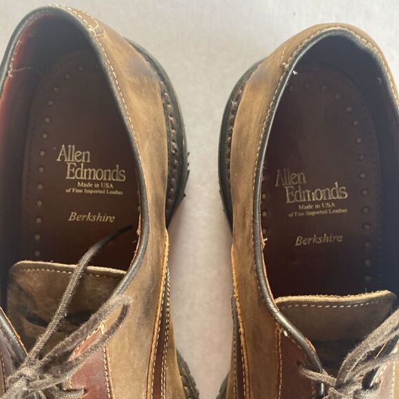 ALLEN EDMONDS Men’s Brown Leather Lace Up Shoes Size 9.5D - Picture 3 of 11